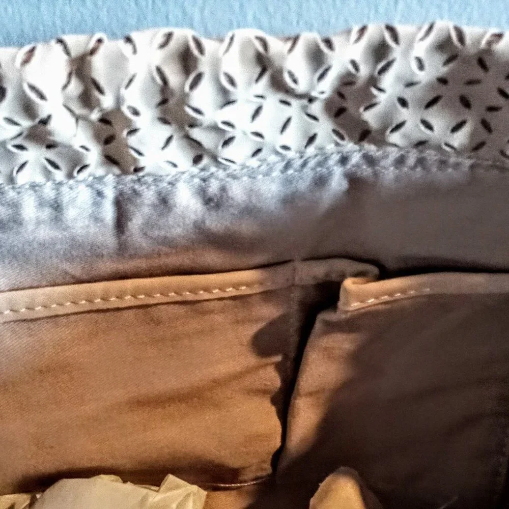 Coldwater Creek Beige Perforated Hobo Bag